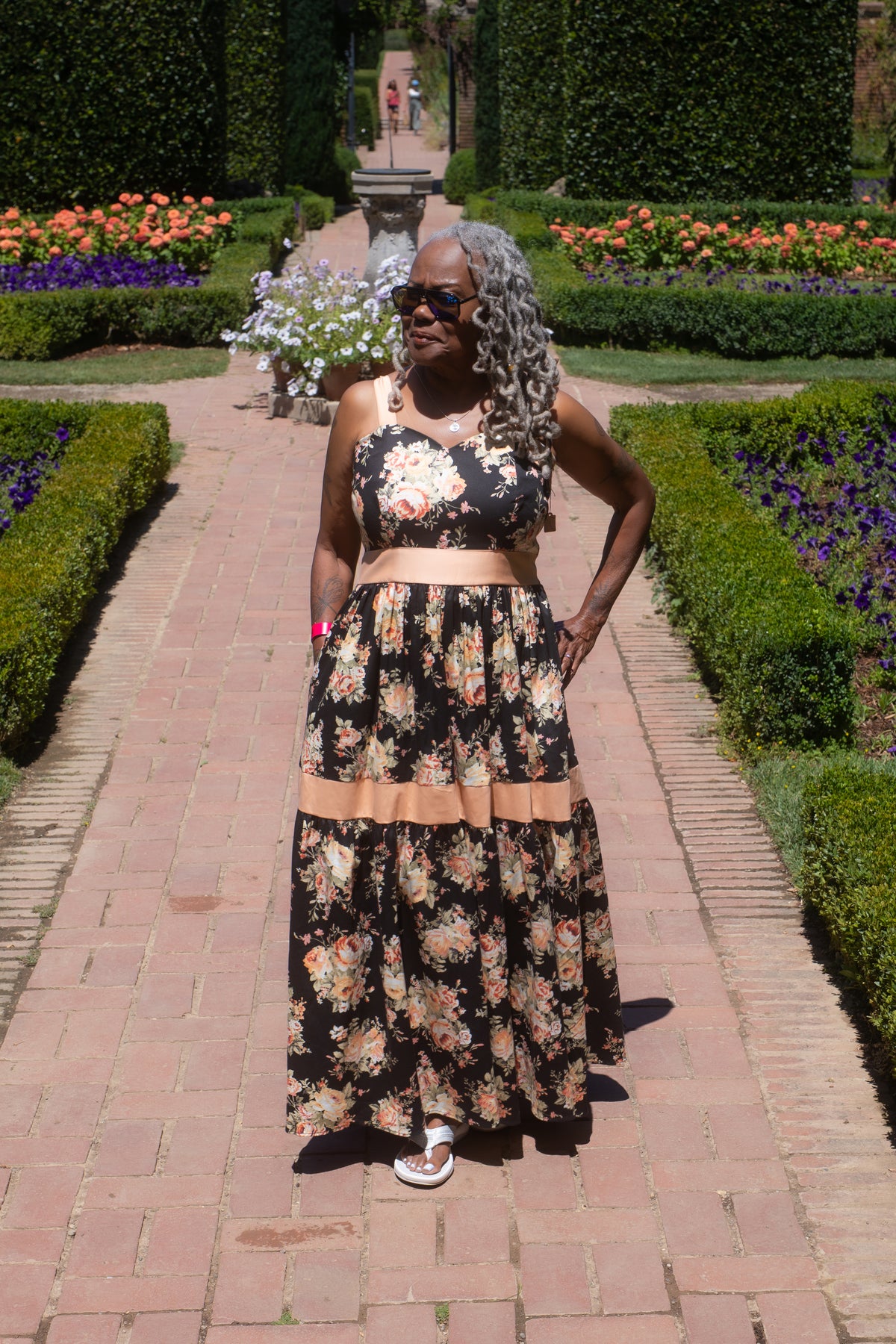 Floral Empire Waist Maxi Dress