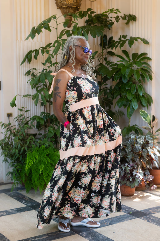 Floral Empire Waist Maxi Dress