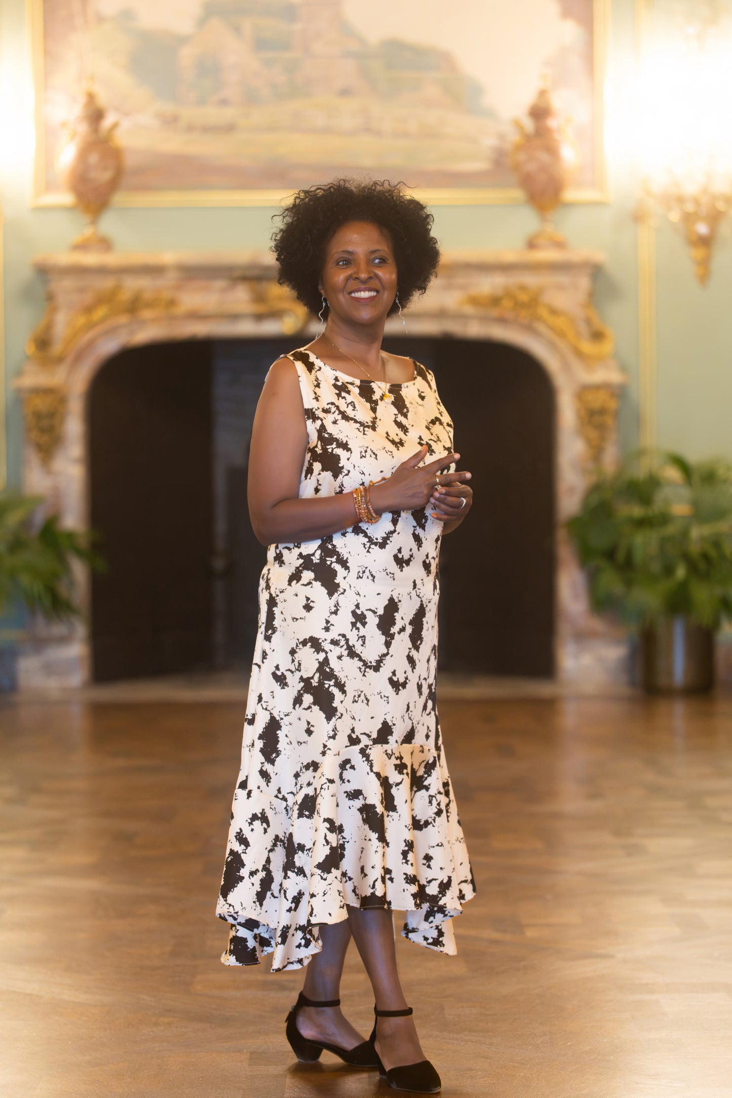 Ink Cloud Silk Dress
