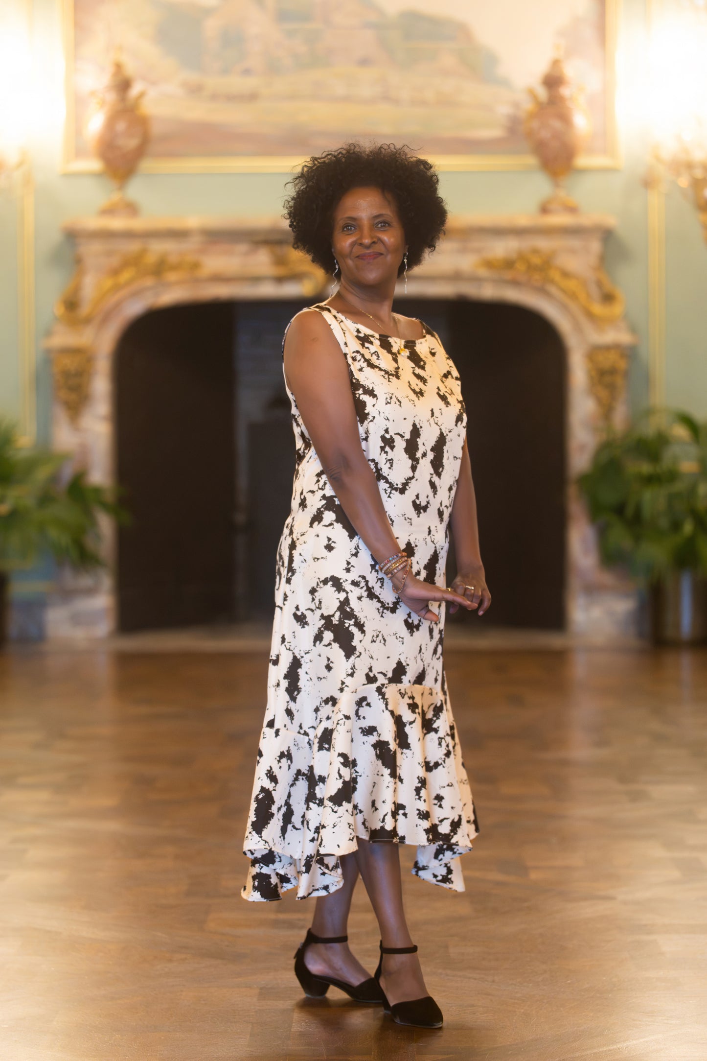 Ink Cloud Silk Dress